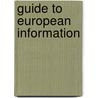 Guide to european information by Deckmyn