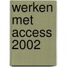 Werken met Access 2002 door M.A. de Fockert