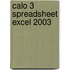 Calo 3 Spreadsheet Excel 2003