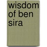 Wisdom of ben sira by Schechter