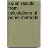 Squat results from calculations of panel methods door H.J. de Koning Gans