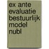 Ex ante evaluatie bestuurlijk model NUBL