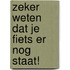Zeker weten dat je fiets er nog staat!