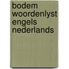 Bodem woordenlyst engels nederlands by Unknown