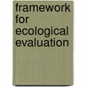 Framework for ecological evaluation door M.F. Lozano