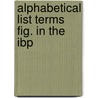 Alphabetical list terms fig. in the ibp door Rogge