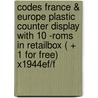 Codes France & Europe plastic counter display with 10 -ROMS in retailbox ( + 1 for free) X1944EF/F door Onbekend