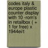Codes Italy & Europe plastic counter display with 10 -ROM's in retailbox ( + 1 for free) X 1944EI/T door Onbekend