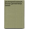 Peuterspeelzaalwerk binnen gemeentelijk beleid by P. Van Bodengraven