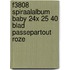 F3808 spiraalalbum baby 24x 25 40 blad passepartout roze
