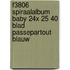 F3806 spiraalalbum baby 24x 25 40 blad passepartout blauw
