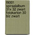 F8001 spiraalalbum 31x 32 zwart fotokarton 30 blz zwart