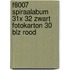 F8007 spiraalabum 31x 32 zwart fotokarton 30 blz rood