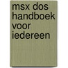 Msx dos handboek voor iedereen door Groeneveld