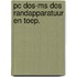 Pc dos-ms dos randapparatuur en toep.