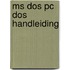 Ms dos pc dos handleiding