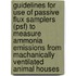Guidelines for use of passive flux samplers (PSF) to measure ammonia emissions from machanically ventilated animal houses