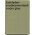 Taaktyden snybloementeelt onder glas