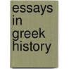 Essays in Greek history door W.K. Pritchett