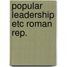 Popular leadership etc roman rep. door Vanderbroeck