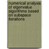Numerical analysis of eigenvalue algorithms based on subspace iterations