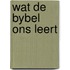 Wat de bybel ons leert