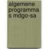 Algemene programma s mdgo-sa by Verkooy