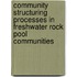 Community structuring processes in freshwater rock pool communities