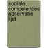 Sociale competenties observatie lijst