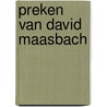 Preken van David Maasbach by David Maasbach