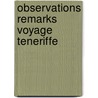 Observations remarks voyage teneriffe door Mortimer