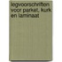 Legvoorschriften voor parket, kurk en laminaat