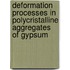 Deformation processes in polycristalline aggregates of gypsum
