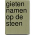 Gieten namen op de steen