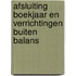 Afsluiting boekjaar en verrichtingen buiten balans