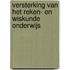 Versterking van het reken- en wiskunde onderwijs