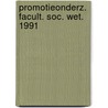 Promotieonderz. facult. soc. wet. 1991 by Hitters