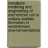 Metabolic modeling and engineering of escherichia coli to reduce acetate formation in recombinant dna-fermentations