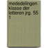 Mededelingen klasse der letteren jrg. 55 1