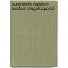 Taxonomic revision subfam.megalocypridi door Annemieke Martens