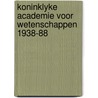 Koninklyke academie voor wetenschappen 1938-88 door Onbekend