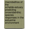Macrobethos of the Schelde-estuary predicting onoerobenthic species responses in the estuarine environment door T. ysebaert