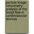 particle image velocimetry analysis of the blood flow in cardiovascular devices