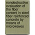 Nondestructive evaluation of the fiber content in steel fiber reinforced concrete by means of microwaves