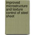 Improved microstructure and texture control of steel sheet