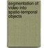Segmentation of video into spatio-temporal objects