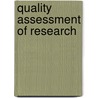 Quality assessment of research by Unknown