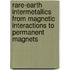 Rare-earth intermetallics from magnetic interactions to permanent magnets