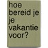 Hoe bereid je je vakantie voor?