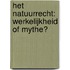 Het natuurrecht: werkelijkheid of mythe?